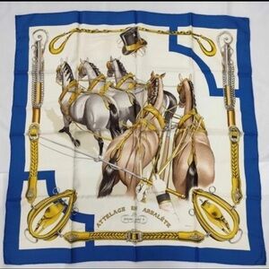HERMES Authentic Silk Scarf Estate